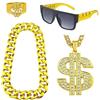 DIELIANHUA Accessori Hip Hop,Kit Costume Hip Hop,Anni '80 E '90 Costume Rapper,Kit Hip Hop,Costume da Rapper Hip Hop Anni '80 E '90 per Cosplay, Festa A Tema Carnevale di Halloween