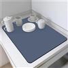 DUJUIKE Tappetino drenante cucina,Tappetino per Scolapiatti Antiscivolo,per Bancone della Cucina, Tappetino per Bere Animali Domestici(Lago Blu,50 x 60cm)