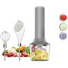 PowCube Set Sbattitore Elettrico, Frusta Elettrica, Frullatore a Immersione Mini per Tritatutto da Cucina, Mixer Senza Fili Ricaricabile, Minipimer per Tritare, Tagliare e Fare Purea, 4 Velocità, 300ML