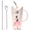 Xfeyaqlo Tazza Grande Ceramica 600ml, Tazze Caffe, Colazione Femminile, Regalo per la Vostra Fidanzata o Moglie - Queen