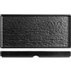 H&H, set 3 piatti rettangolari, in melamina, effetto ardesia, nero, 38x18xh3,6 cm