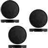 H&H, set 3 piatti rettangolari, in melamina, effetto ardesia, nero, 18,5xh3,5 cm