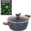 KASANOVA Casseruola con coperchio ottanio New Ceramic (24 cm due manici)