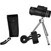 GeRRiT Telescopio monoculare ad alta potenza, binocolo monoculare 40x60 Telescopio manuale Telecamera professionale con treppiede Trasparente