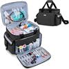 CURMIO Borsa per Infermiere Domiciliare, Organizer Forniture Mediche Con Tracolla e Divisori Rimovibili per Fisioterapisti, Medici, Personale Sanitario, Solo Borsa Medica, Nero