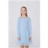 Tezenis Vestito Manica Lunga Costine Con Gonna In Tulle Bimba Bambina Blu