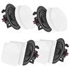 Pyle Cassa Bluetooth da 16,5 Centimetri, Altoparlanti 2 Vie, Speaker Sistema da Incasso a Parete e Soffitto con Griglie Intercambiabili, Casse Audio Potenza di 200 Watt