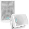 Pyle Altoparlanti Impermeabili da Esterno, Coppia di Speaker 16,5 Centimetri, Montaggio a Parete/Soffitto, Griglia Resistente, Casse Audio Ideali per Piscina e Patio, Bianco