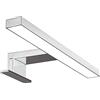 Stilit Design srl Solupa lampada da specchio LED per bagno FORTUNA - 30CM, 4,8W, 300LM, 220V, 6000K, ABS, IP44 Classe II, non dimmerabile, Installazione specchio e telaio, luce fredda, 300 mm