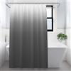 Lollanda Tenda da doccia, tende da doccia grigie sfumate con ganci forti, tende da bagno spesse accessori da bagno, 180 x 180 cm (grigio)