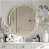 LunaMirror Specchio da Parete Rotondo Ø76 CM, Specchio con Cornice Oro, Specchiera da Bagno, Specchio per Trucco Decorativo da Parete, per Camera da Letto, Ingresso