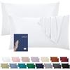 Vielit Federa per cuscino 40 x 60 cm, con certificazione ecologica, morbida, 40 x 60 cm, set da 2 federe in microfibra, 60 x 40 cm, colore bianco, per cuscini 40 x 60 cm, ipoallergeniche