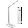SOLMIRA Lampada da Scrivania con Base di Ricarica Wireless, 42 LED, Alluminio, Argento, Certificato CE e RoHS