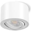 GeyouLux 1x Faretti LED Soffitto - Orientabile - Ø80x50mm Extra Piatto & Inclinabile a 38° - 5W 500LM 4000K - Con Modulo LED 230V Incluso - Alluminio - Faretto LED Interno, Lampada da Soffitto（Bianco）