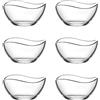 JANTI Set di 6 Ciotole in Vetro da 310ml - Insalatiera Vetro, Ciotole Vetro Dessert, Ciotole Aperitivo, Coppette Gelato Eleganti e Versatili - Design Moderno Ciotola Vetro - Ciotole Antigraffio