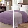 Exclusivo Mezcla Piumino letto Matrimoniale, Piumino trapuntato morbido e traspirante, adatto a tutte le stagioni, 220x230 CM Lavanda polverosa/Cenere lilla