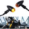 LOKLISUM 2PCS Indicatori di Direzione Retrò Proiettile per Moto - Frecce 12V Mini Luci Impermeabili Universali per Motociclette, Street Bike, Cruiser, Chopper, Bobber, Scooter