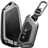 ontto Custodia per Chiave Auto, in Pelle, Adatta per Golf 8 MK8 ID.3 ID.4 ID.5 Cupra Formentor per Skoda Octavia A8 Enyaq, Custodia Portachiavi in Metallo, Accessorio A, Colore Nero