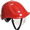 Portwest PW54 Casco di Sicurezza con Visiera Endurance Plus Rosso