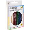 folia 570 - Colla glitterata, 6 penne assortite in 6 colori, 9,5 ml ciascuno, per dipingere e decorare