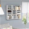 Gecheer Scaffale a Parete,Scaffale a Muro,Libreria da Parete,Pensile,Mensola da Parete a Forma Rettangolare,Scaffale Murale,Mensole cubo da Parete,Scaffale da Parete,Legno,Bianco 90x16x78 cm