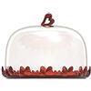 Guzzini Set Tortiera Love, Rosso Chiaro, Ø18.4 x h13.7 cm