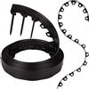 GARDENIX Bordo flessibile per prato, in plastica, resistente alle intemperie, rotondo, per aiuole, 10 m, 20 ancore, altezza 6 cm, per giardini e robot tosaerba