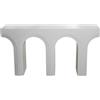 DRW Console Console Tavolo da ingresso in legno bianco 160x40x80 cm