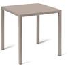 KONTE.DESIGN Tavolo MARSIGLIA in metallo tortora 70 x 70 cm, impilabile