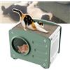 NAIZY Casetta per gatti con tagliere per gatti, in polipropilene, per interni ed esterni, resistente all'inverno, per gatti, ventilata, per gatti