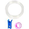 HAXIHA 12 Metri Tubo Aria Compressa Chiaro,Attacco Rapido Tubo Aria 6mm Diametro Esterno 4mm Diametro Interno, Pneumatico per Aria Compressa, Adatto Per il di vari Utensili Pneumatici