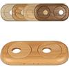FUX Rosetta doppia per tubi di riscaldamento, distanza tubi variabile, vero legno: acero, faggio, rovere, noce, mogano, copertura, radiatore, 15mm, 19mm, 22mm, legno, parquet (22mm, faggio)