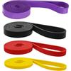 GOIEHIR Elastici Fitness, 4 Pezzi Fasce di resistenza, Set di Fasce di Resistenza, Banda Elastica di Resistenza per Pull-Up, diversi livelli di bande di resistenza, per fitness, yoga, pilates, allenamento