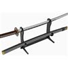 LEILIN Supporto per spada, supporto per spada, espositore per spada samurai a due strati in acrilico, supporto per katana desktop, foglio acrilico 6mm (nero)