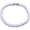 HALUKAKAH Bracciale Tennis Moissanite per Uomini Donne, 1,64 ct Colore D, 41 Diamanti Rotondi Creati in Laboratorio Incastonatura a Pavé, Argento Sterling S925, Larghezza 4mm Lunghezza 17,5cm