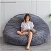 MAXYOYO Pouf letto in carbone, divano quadrato con soffice rivestimento in peluche e imbottitura, ideale per adulti, coppie e ospiti, grande formato 150 x 150 cm