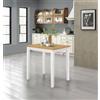Hallowood Furniture Ledbury - Piccolo Tavolo da Pranzo Dipinto di Bianco Con Piano in Rovere Chiaro, Legno Massiccio, per Cucina e Colazione