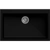 Generic Lavello cucina Ettore Mix nero 1 vasca/vascone 79 x 50 cm Made in Italy