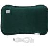 Agatige Scaldamani ricaricabile Cuscino riscaldante elettrico impermeabile USB Plug‑In Tasca scaldamani per la casa(Verde scuro)