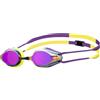 ARENA Tracks Essential - Occhialini da nuoto unisex per adulti, per nuotatori competitivi, uomini e donne, lenti a specchio anti-appannamento, approvate dalla FINA, viola, prugna, lime artico