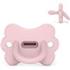 Suavinex, Ciuccio Tutto Silicone, Neonati 0/6 Mesi, Tettarella Fisiologica Sx Pro, Super Morbido e Flessibile, Ideale per Dormire, Rispetta Sviluppo Orale, Color Essence Butterfly, Rosa