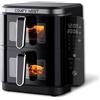Comfy Nest, friggitrice ad aria con cestello doppio da 11 litri con 12 programmi di cottura, friggitrice ad aria, tecnologia di circolazione rapida dell'aria e touch screen a LED - 11 litri, nero