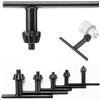 VZU 6 chiavi per mandrino, calibratore, tubo composito, multi calibratore per plastica, chiave universale per mandrino per trapani, per tubo composito in alluminio 4/6/10/13/16/20 mm, PEX, P-EX, nero