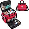 CURMIO Borsa Medica per Aiuti Sanitari a Domicilio Con Tracolla e 2 Divisori Staccabili per Infermiere, Fisioterapisti, Medici, Personale Sanitario, SOLO BORSA, Rosso