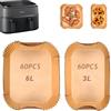 Kunoli Fodere di carta per friggitrice ad aria Philips Dual Basket Serie 3000 6L/3L, fodere di carta usa e getta per friggitrice ad aria Philips Dual Basket Airfryer NA350/00 (120 pezzi)