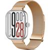CHANRASI Metallo Cinturino Compatibile con Cinturini Xiaomi Redmi Watch 6/5/4 Donna,Cinturino Doppie Magnetiche per Xiaomi mi band 9 Pro/Xiaomi mi band 8 Pro Oro rosa
