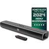 Majority 120W Barra Soundbar TV | Sound Bar TV con Bluetooth | 24 Soundbar 2.1 con Ottico, AUX & HDMI | Home Theater Montabile a Parete | Casse TV Suono 3D e controllo dell'equalizzazione | Majority Naga 60