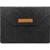 AfitLulu Custodia per Laptop in Feltro da 12/13 pollici, Portatile Custodia Computer con Scomparti Multipli, Ultra Sottile Custodia per Computer per Tablet, Laptop (Nero, 12 Pollici)