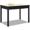 ASTIMESA - Tavolo da cucina estensibile - Struttura nera - Colore beige - Ideale per piccoli spazi - Misure : 90 x 50 cm - Estensibile: 140 x 50 cm