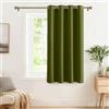 PONY DANCE Tende per Interni Oscuranti Natalizia Decorazioni Bambini Cameretta Curtains Termiche con Anelli 1 Pezzo L 140 x A 180 cm, Verde Oliva